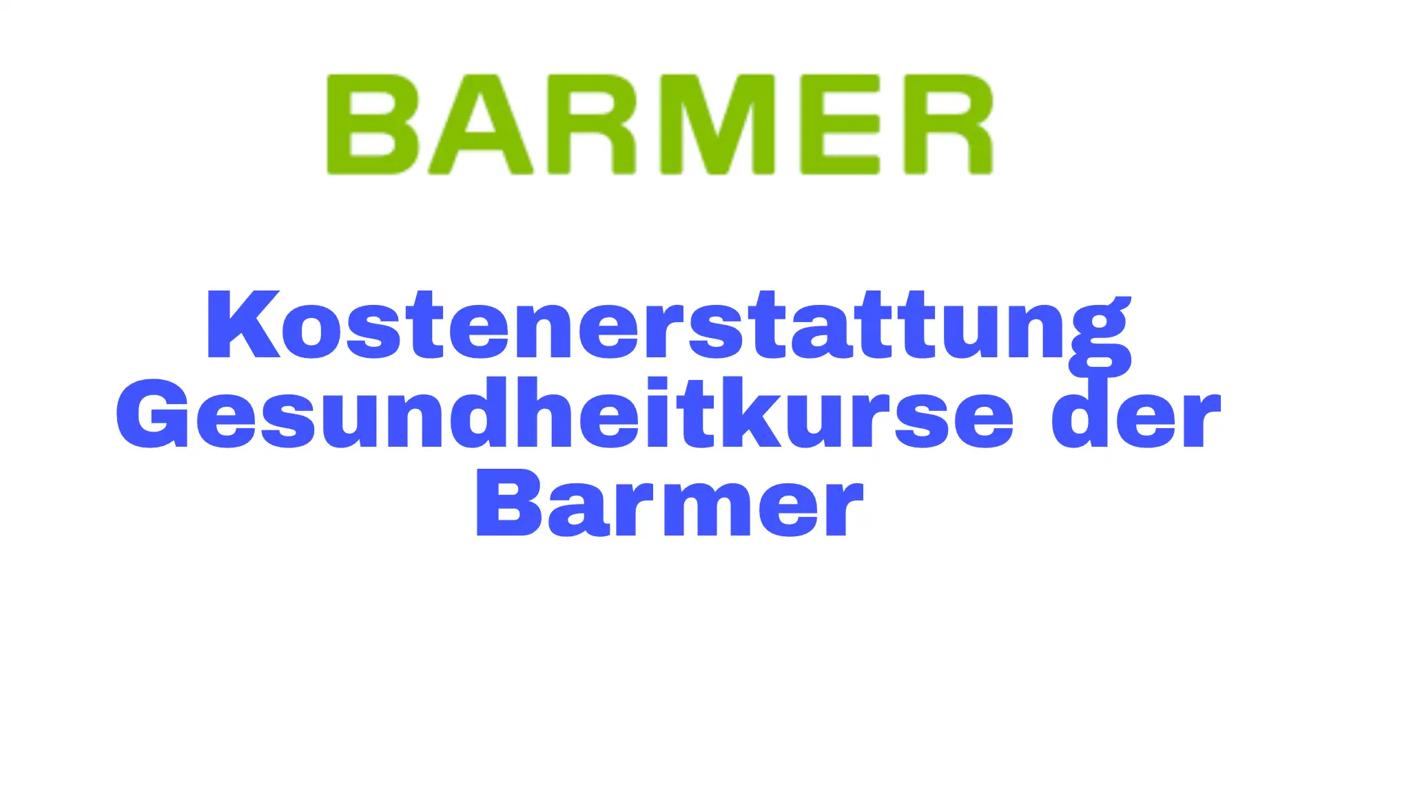 Gesundheitskurs der Barmer, meine Informationen.